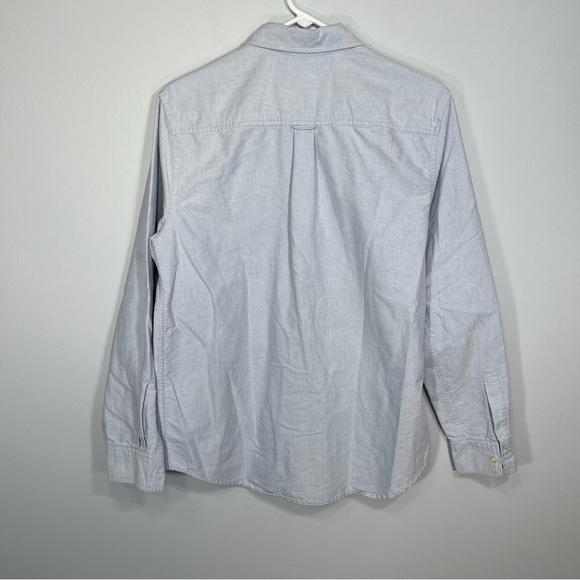 J Crew Shirt Womens Small Blue Chambray Pocket Button Up Outdoors Casual Ladies - Picture 2 of 7